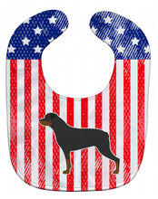Load image into Gallery viewer, USA Patriotic Rottweiler Baby Bib BB3366BIB