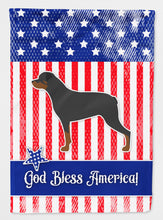 Load image into Gallery viewer, USA Patriotic Rottweiler Flag Canvas House Size BB3366CHF