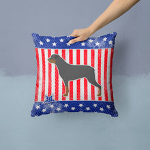 Load image into Gallery viewer, USA Patriotic Rottweiler Throw Pillow - 14x14 Decorative Pillow – Art for Your Home &amp; Patio BB3366PW1414
