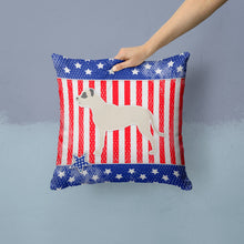 Load image into Gallery viewer, USA Patriotic Dogo Argentino Throw Pillow - 14x14 Decorative Pillow – Art for Your Home &amp; Patio BB3367PW1414