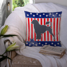 Load image into Gallery viewer, USA Patriotic Portuguese Water Dog Throw Pillow - 14x14 Decorative Pillow – Art for Your Home &amp; Patio BB3368PW1414