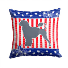 Load image into Gallery viewer, USA Patriotic Portuguese Water Dog Throw Pillow - 14x14 Decorative Pillow – Art for Your Home &amp; Patio BB3368PW1414