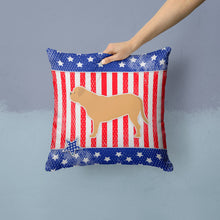 Load image into Gallery viewer, USA Patriotic Dogue de Bordeaux Throw Pillow - 14x14 Decorative Pillow – Art for Your Home &amp; Patio BB3370PW1414
