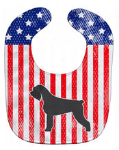 Load image into Gallery viewer, USA Patriotic Giant Schnauzer Baby Bib BB3373BIB