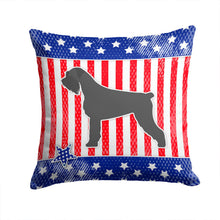 Load image into Gallery viewer, USA Patriotic Giant Schnauzer Throw Pillow - 14x14 Decorative Pillow – Art for Your Home &amp; Patio BB3373PW1414