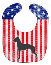 Load image into Gallery viewer, USA Patriotic Great Dane Baby Bib BB3375BIB