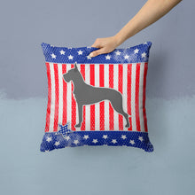Load image into Gallery viewer, USA Patriotic Great Dane Throw Pillow - 14x14 Decorative Pillow – Art for Your Home &amp; Patio BB3375PW1414