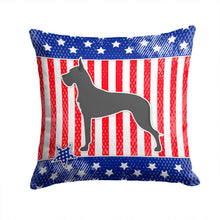 Load image into Gallery viewer, USA Patriotic Great Dane Throw Pillow - 14x14 Decorative Pillow – Art for Your Home &amp; Patio BB3375PW1414