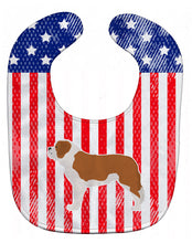 Load image into Gallery viewer, USA Patriotic Saint Bernard Baby Bib BB3376BIB