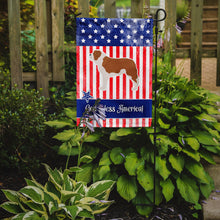 Load image into Gallery viewer, USA Patriotic Saint Bernard Garden Flag - Outdoor Decorative Yard Flag BB3376GF