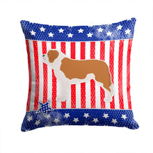 Load image into Gallery viewer, USA Patriotic Saint Bernard Throw Pillow - 14x14 Decorative Pillow – Art for Your Home &amp; Patio BB3376PW1414