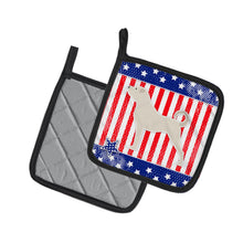 Load image into Gallery viewer, USA Patriotic Anatolian Shepherd Pot Holders - Set of 2 - Heat-Resistant Kitchen Essentials BB3377PTHD