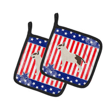 Load image into Gallery viewer, USA Patriotic Bull Terrier Pot Holders - Set of 2 - Heat-Resistant Kitchen Essentials BB3378PTHD