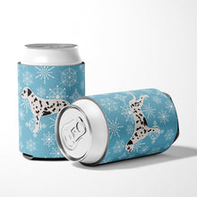 Load image into Gallery viewer, Winter Snowflake Dalmatian Can or Bottle Hugger BB3483CC
