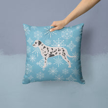 Load image into Gallery viewer, Winter Snowflake Dalmatian Throw Pillow - 14x14 Decorative Pillow – Art for Your Home &amp; Patio BB3483PW1414