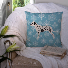 Load image into Gallery viewer, Winter Snowflake Dalmatian Throw Pillow - 14x14 Decorative Pillow – Art for Your Home &amp; Patio BB3483PW1414