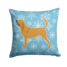 Load image into Gallery viewer, Winter Snowflake Bloodhound Throw Pillow - 14x14 Decorative Pillow – Art for Your Home &amp; Patio BB3484PW1414