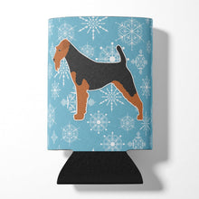 Load image into Gallery viewer, Winter Snowflake Welsh Terrier Can or Bottle Hugger BB3485CC