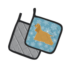 Load image into Gallery viewer, Winter Snowflake Cocker Spaniel Pot Holders - Set of 2 - Heat-Resistant Kitchen Essentials BB3486PTHD