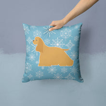 Load image into Gallery viewer, Winter Snowflake Cocker Spaniel Throw Pillow - 14x14 Decorative Pillow – Art for Your Home &amp; Patio BB3486PW1414
