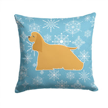 Load image into Gallery viewer, Winter Snowflake Cocker Spaniel Throw Pillow - 14x14 Decorative Pillow – Art for Your Home &amp; Patio BB3486PW1414
