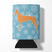 Load image into Gallery viewer, Winter Snowflake Pharaoh Hound Can or Bottle Hugger BB3488CC