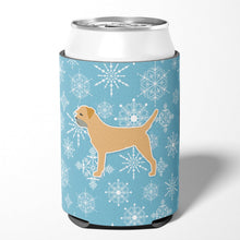 Load image into Gallery viewer, Winter Snowflake Border Terrier Can or Bottle Hugger BB3489CC
