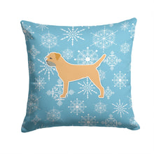 Load image into Gallery viewer, Winter Snowflake Border Terrier Throw Pillow - 14x14 Decorative Pillow – Art for Your Home &amp; Patio BB3489PW1414