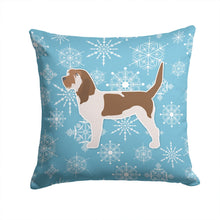 Load image into Gallery viewer, Winter Snowflake Grand Basset Griffon Vendeen Throw Pillow - 14x14 Decorative Pillow – Art for Your Home &amp; Patio BB3490PW1414