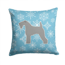 Load image into Gallery viewer, Winter Snowflake Kerry Blue Terrier Throw Pillow - 14x14 Decorative Pillow – Art for Your Home &amp; Patio BB3492PW1414