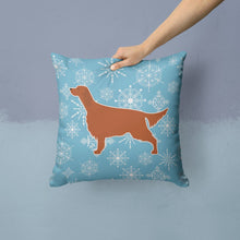 Load image into Gallery viewer, Winter Snowflake Irish Setter Throw Pillow - 14x14 Decorative Pillow – Art for Your Home &amp; Patio BB3493PW1414