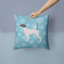 Load image into Gallery viewer, Winter Snowflake English Pointer Throw Pillow - 14x14 Decorative Pillow – Art for Your Home &amp; Patio BB3495PW1414