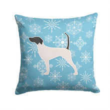 Load image into Gallery viewer, Winter Snowflake English Pointer Throw Pillow - 14x14 Decorative Pillow – Art for Your Home &amp; Patio BB3495PW1414