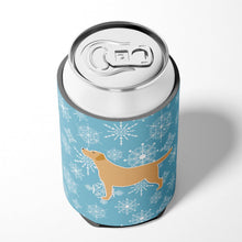 Load image into Gallery viewer, Winter Snowflake Yellow Labrador Retriever Can or Bottle Hugger BB3497CC