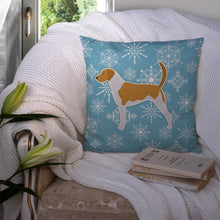 Load image into Gallery viewer, Winter Snowflake American Foxhound Throw Pillow - 14x14 Decorative Pillow – Art for Your Home &amp; Patio BB3498PW1414