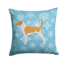 Load image into Gallery viewer, Winter Snowflake American Foxhound Throw Pillow - 14x14 Decorative Pillow – Art for Your Home &amp; Patio BB3498PW1414