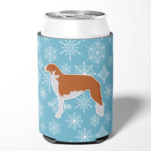 Load image into Gallery viewer, Winter Snowflake Borzoi Russian Greyhound Can or Bottle Hugger BB3499CC