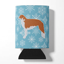 Load image into Gallery viewer, Winter Snowflake Borzoi Russian Greyhound Can or Bottle Hugger BB3499CC