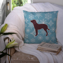 Load image into Gallery viewer, Winter Snowflake American Water Spaniel Throw Pillow - 14x14 Decorative Pillow – Art for Your Home &amp; Patio BB3501PW1414