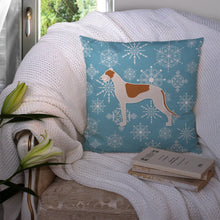 Load image into Gallery viewer, Winter Snowflake Greyhound Throw Pillow - 14x14 Decorative Pillow – Art for Your Home &amp; Patio BB3505PW1414