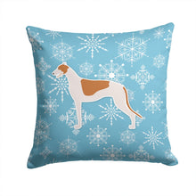 Load image into Gallery viewer, Winter Snowflake Greyhound Throw Pillow - 14x14 Decorative Pillow – Art for Your Home &amp; Patio BB3505PW1414