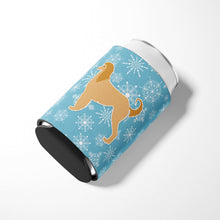 Load image into Gallery viewer, Winter Snowflake Afghan Hound Can or Bottle Hugger BB3506CC
