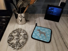 Load image into Gallery viewer, Winter Snowflake German Wirehaired Pointer Pot Holders - Set of 2 - Heat-Resistant Kitchen Essentials BB3511PTHD