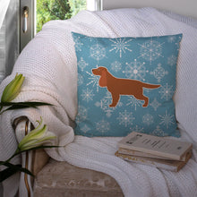 Load image into Gallery viewer, Winter Snowflake English Cocker Spaniel Throw Pillow - 14x14 Decorative Pillow – Art for Your Home &amp; Patio BB3512PW1414