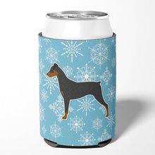 Load image into Gallery viewer, Winter Snowflake German Pinscher Can or Bottle Hugger BB3513CC