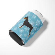 Load image into Gallery viewer, Winter Snowflake German Pinscher Can or Bottle Hugger BB3513CC
