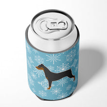 Load image into Gallery viewer, Winter Snowflake German Pinscher Can or Bottle Hugger BB3513CC