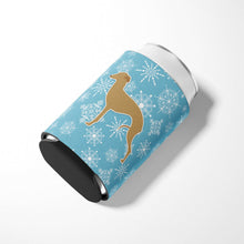 Load image into Gallery viewer, Winter Snowflake Italian Greyhound Can or Bottle Hugger BB3514CC