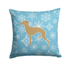 Load image into Gallery viewer, Winter Snowflake Italian Greyhound Throw Pillow - 14x14 Decorative Pillow – Art for Your Home &amp; Patio BB3514PW1414