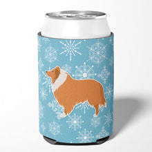 Load image into Gallery viewer, Winter Snowflake Collie Can or Bottle Hugger BB3516CC